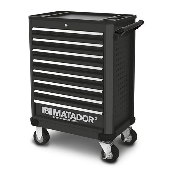 Chariot d'atelier MATADOR RATIO avec 8 tiroirs, vide, 1000 x 470 x 720 mm, 8163 0030
