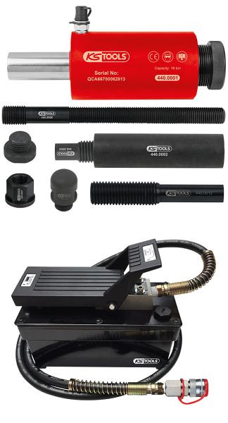 Groupe hydraulique KS Tools 16t, avec pompe air-hydraulique, 440.9991