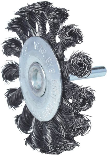 KS Tools brosse ronde en fil d'acier 0,3 mm, diamètre 75 mm, 340.0038