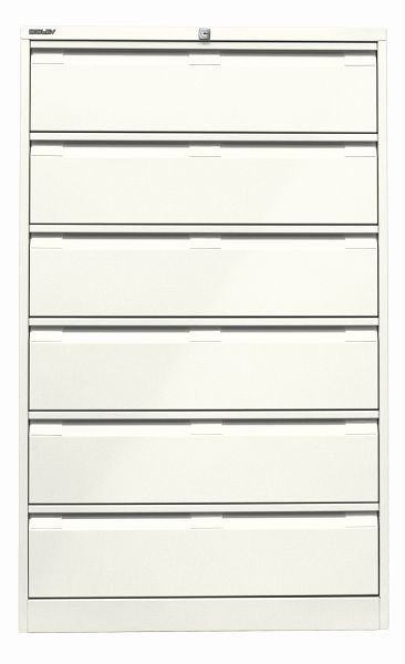 Classeur Bisley, 3 voies DIN A5, 6 tiroirs, blanc pur, DF6625