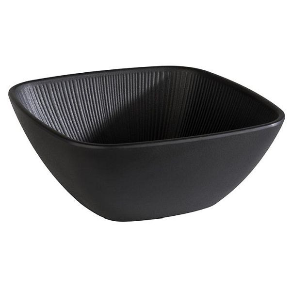 Bol APS -NERO-, 19,5 x 19,5 cm, hauteur : 8 cm, mélamine, noir, 1,5 litre, 85071