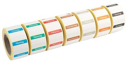 Kit de recharge Contacto étiquettes quotidiennes, UE : 7 rouleaux de 500 pièces, 4371/750