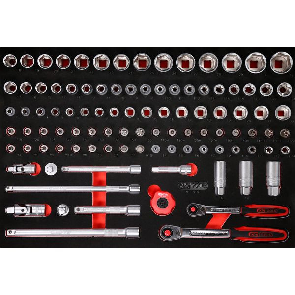 KS Tools PERFORMANCEplus jeu d'outils 101 pièces clé à douille 3/8'+1/2', 811.0101