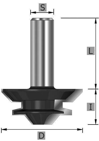 Coupe-colle à onglet Edessö HW, A: 38,1, B: 12,7, C: 8, 122238108