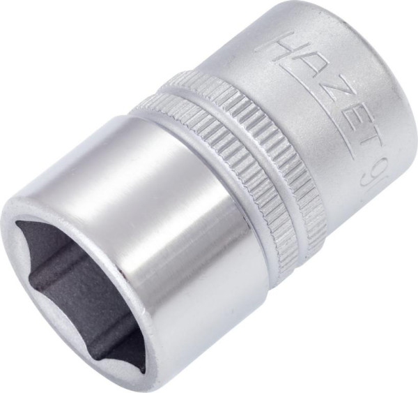 Douille Hazet, hexagonale, carrée creuse 12,5 mm (1/2"), 17 mm, moletée, 900-17