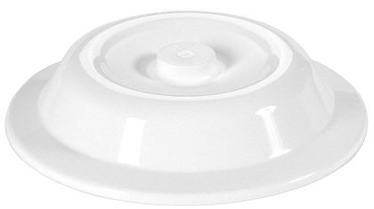 Plaque contacto cloche 24,3 cm blanche avec poignée bouton, hauteur 50 mm, 6448/243