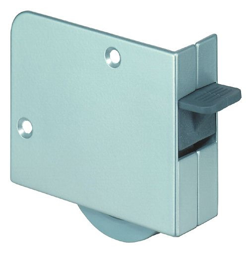 Porte à roulettes BS, roulette caisson, butée à droite, avec frein, pneus gris thermoplastique, capacité de charge 40 kg, boîtier en zinc moulé sous pression, lot de 2, G92.22.2