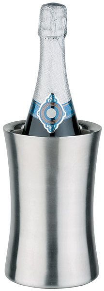 Refroidisseur de bouteilles APS, Ø 12,5 cm, hauteur : 19 cm, acier inoxydable, poli mat, Ø intérieur 10 cm, double paroi, pour bouteilles de 0,5 à 1,5 litre, 36038