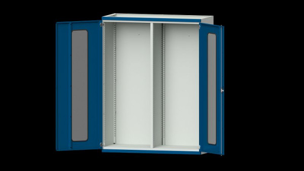 Etablis ANKE, armoire pour charges lourdes, modèle 400, 1485 x 630 x 1950 mm, zone de visualisation en plexiglas, RAL 7035/5010, 620.290