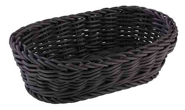 Panier APS, ovale, 19 x 12 cm, hauteur : 6 cm, polypropylène, noir, -PROFI LINE-, 50626