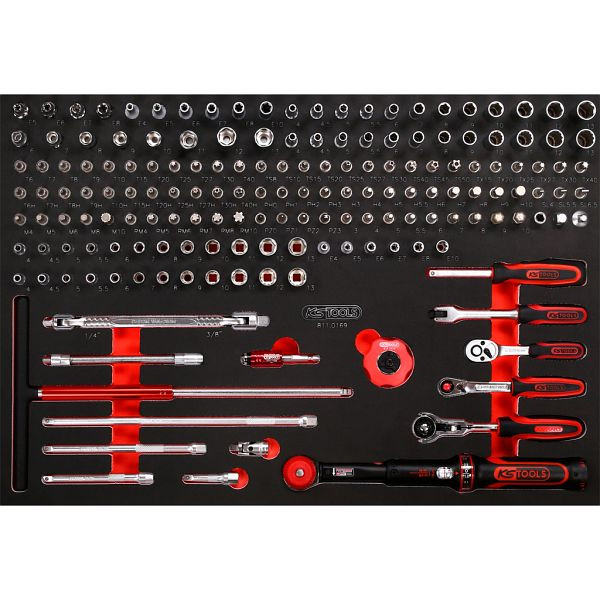 KS Tools PERFORMANCEplus jeu d'outils 169 pièces clé à douille 1/4', 811.0169