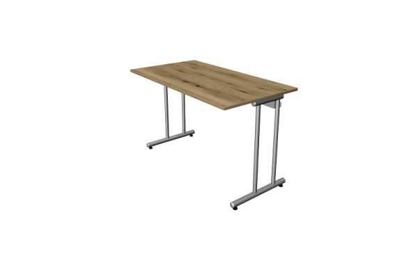Bureau Kerkmann Home office L 1200 x P 650 avec pied en C, chêne, 11187955