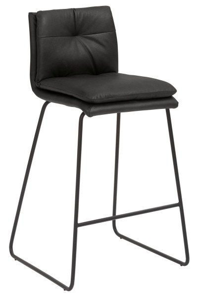 Tabouret de comptoir Mayer Sitzmöbel , piètement luge noir, avec coussin intérieur supplémentaire, hauteur d'assise 67 cm, anthracite, 1231_K3_30487