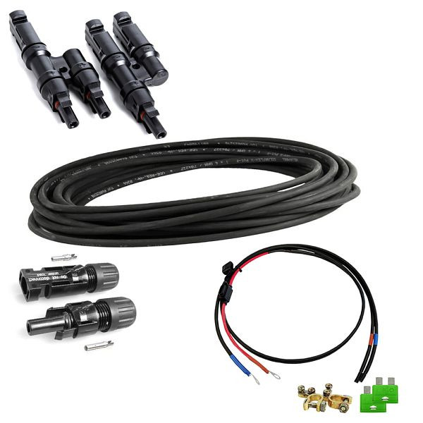 Offgridtec Solar-Connection Kit 3 - Câble de batterie, câble solaire, connecteur MC4, prises en Y, 0005-10003
