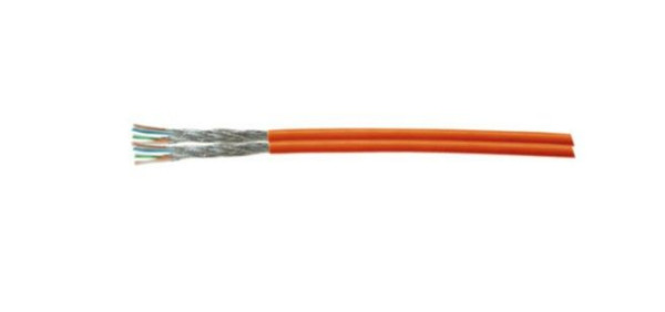 Câble d'installation Helos Duplex, Cat 7, S/FTP, PiMF, LSZH, orange, anneau de 100 m, 11493