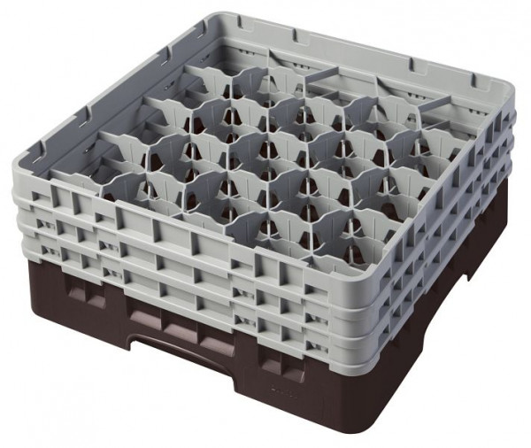 Panier de lavage Cambro 20 compartiments Camrack® 17,4 cm Marron, lot de 3, 20S638167