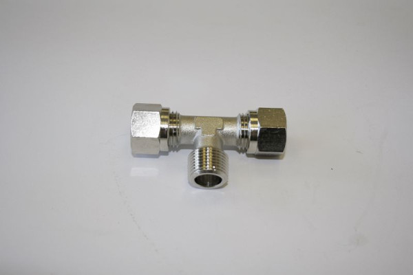 ELMAG Pièce en T pour conduite de pression n° 45 Boy 330/460, 1x AG 3/8' 2x AG M16x1,5 (avec bague coupante 10 mm), 9201262
