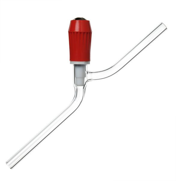 Vanne à passage direct pour vide poussé Rettberg, avec tige PTFE, passage 0 - 3 mm, réglable, 134516003