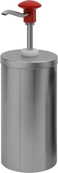 Distributeur de sauce Saro modèle PD-004, acier inoxydable, chrome, plastique, 421-1010