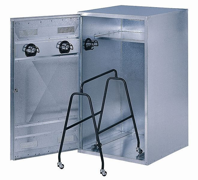 Armoire à selle Peetz avec étagère à chapeau, support de selle mobile (convient aux selles Western) noir, 4 supports de bride en plastique, porte-bouteille, 120x70x70cm, 191
