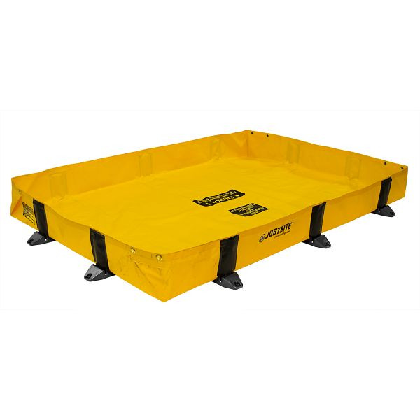 Plateau pliant Justrite Rigid-Lock Quickberm Lite 2837, 142,2 cm x 142,2 cm, JEN28370YL