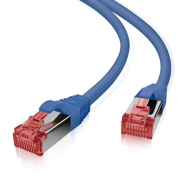 Câble patch Helos S/FTP Cat 6 bleu 15,0m, 117991