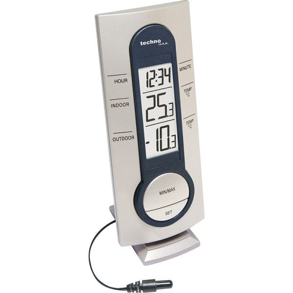 Station de température Technoline, dimensions : 60 x 150 x 30 mm, WS 7033