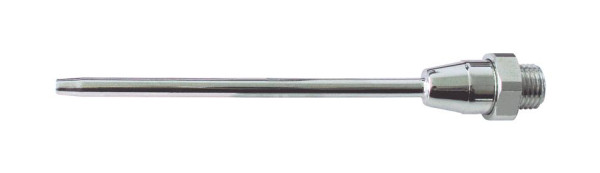 Rallonge ELMAG droite (laiton nickelé), tube Ø5mm, buse Ø3mm, 415mm, AG M12x1,25, pour soufflettes, 32511
