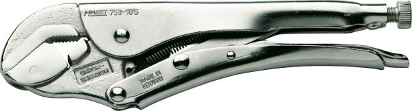 Pince multiprise Hazet, Mors combinés, Avec mors pivotant, Pour matériaux plats et asymétriques, Surface: nickelée, 753-10S