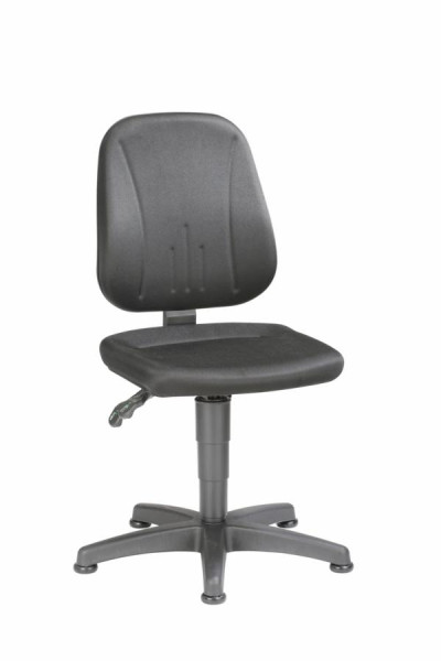 bimos Unitec avec patins et tissu noir, hauteur d'assise 440-620 mm, 9650-CI01