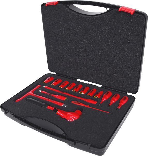 KS Tools Jeu de clés à douilles 1/2" avec outils isolés, 16 pièces, 117.1860