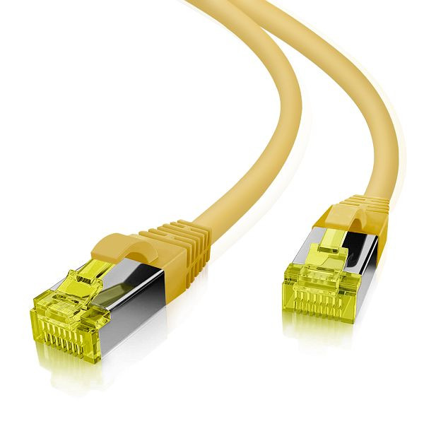 Câble patch Helos S/FTP Cat 6a jaune 20,0m, 118108