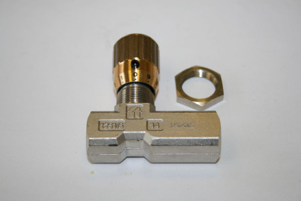 ELMAG clapet anti-retour à papillon 'ALT' 1/4', 9F400S taille de bloc 21x21 pour modèle S 280 G/DG (laiton), 9709229