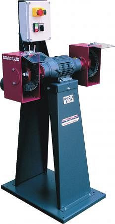 Machine de polissage et d'ébavurage double face ZIMMER ZIMMER Mistral 616 / 2H avec socle de machine, brosse / disque diamètre 200 x 20 mm, MIWZ616 / 2H
