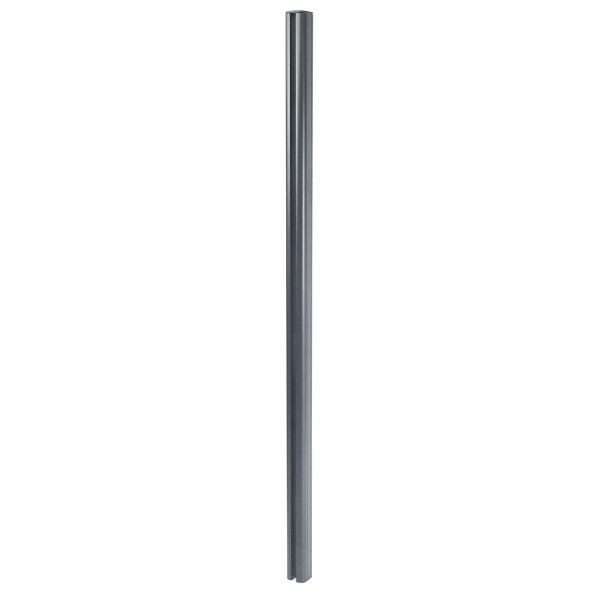 Poteau alu Mendler Clôture Sarthe WPC, poteau pilier, système emboîtable 1,86m, gris, 64888