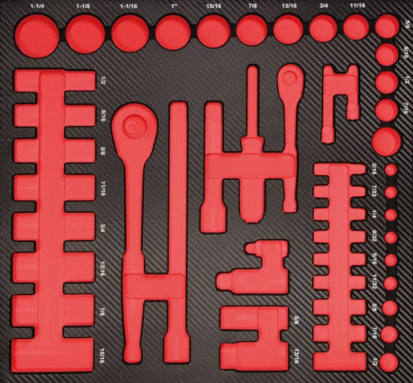 Plaquette Projahn ProForm vide pour outils en pouces, 5999-42E
