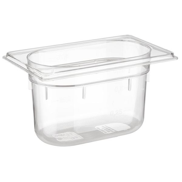 Bac APS GN 1/9, 17,6 x 10,8 cm, profondeur : 100 mm, polycarbonate, 1 litre, 82051
