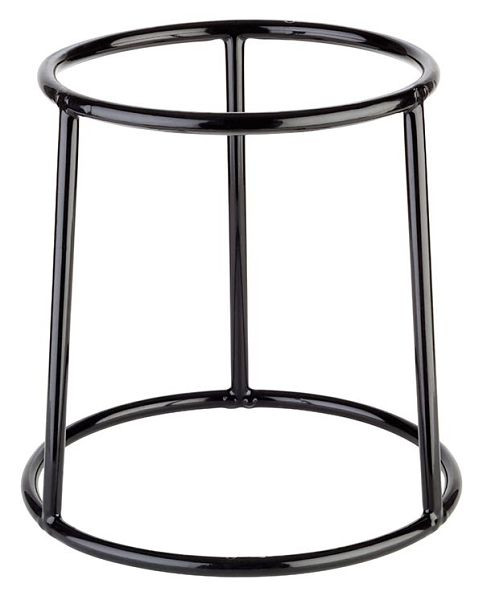 Support de buffet APS -MULTI ROUND-, Ø 15,5 / 18 cm, hauteur : 18 cm, métal, revêtement noir, avec revêtement en caoutchouc antidérapant, 33271