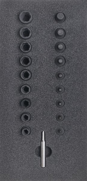 Gamme de chariots d'atelier SW-Stahl, inserts à rainure en spirale, 19 pièces, Z3013-13