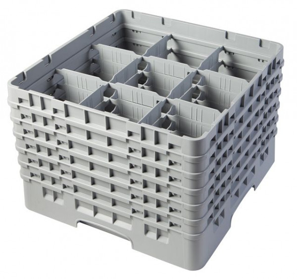 Panier de lavage Cambro 9 compartiments Camrack®, 30 cm, gris doux, SU: 2 pièces, 9S1114151