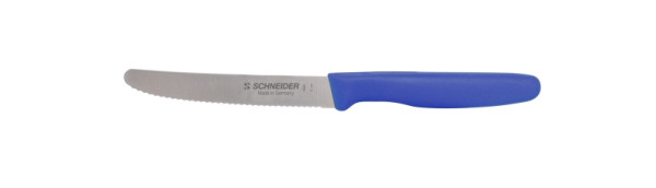 Schneider couteau universel vague, manche 11 cm bleu, 260818