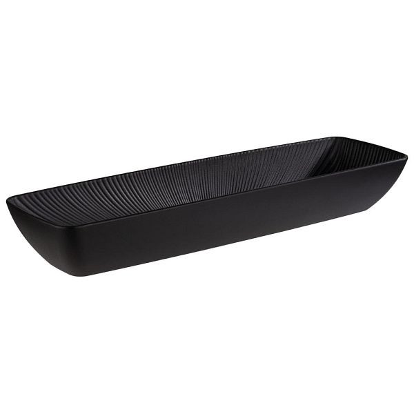 Bol APS GN 2/4 -NERO- en noir, 53 x 16,2 cm, hauteur : 7,5 cm, 3,5 litres, 85279