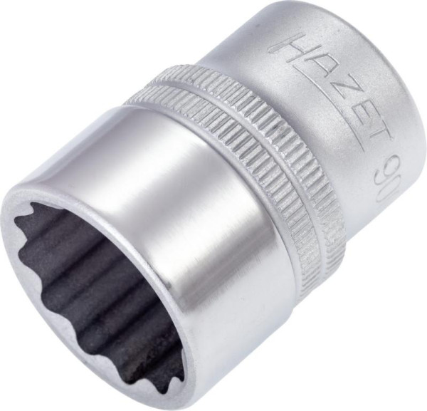 Embout pour clé à douille Hazet, double six pans, carré creux 12,5 mm (1/2 pouce), 21 mm, moleté, 900Z-21