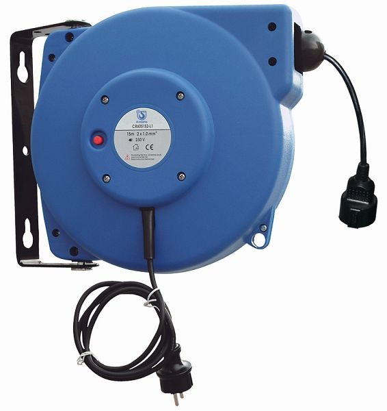 Enrouleur de câble automatique Planeta CR 605153 S avec câble de 15 m H07RN-F3G-1.5, fiche Schuko, G40001