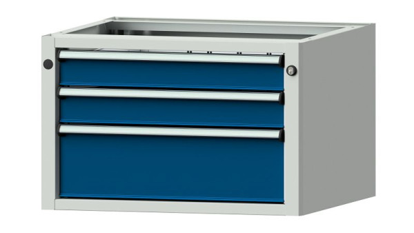 Armoire de base pour établis ANKE, modèle 1205 V, 660 x 615 x 420 mm, RAL 7035/5010, 402.519