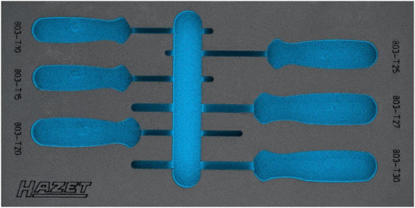 Insert en mousse souple Hazet à 2 composants, pour 163-225/6 dimensions / longueur : 342 mm x 172 mm, 163-225L