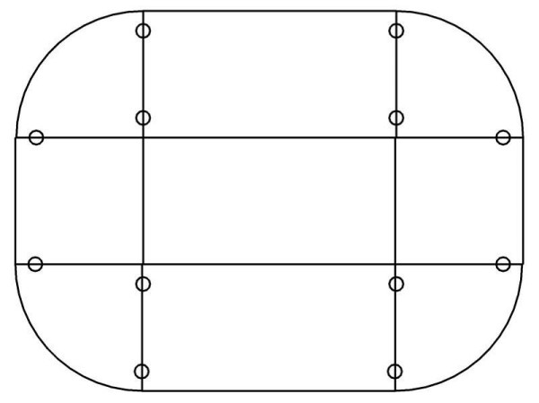 Hammerbacher Système de table de réunion K-Series Set K5, 400 x 240 cm, 4x VKP91, 2x VKP08, 4x VKP12, 16x VSTFK, érable, VSETK5/3/C