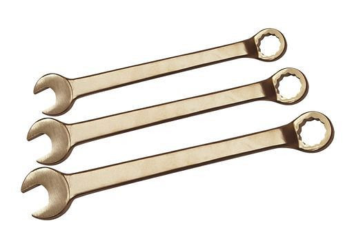 Jeu de mâchoires annulaires DENIOS, 10 pièces, coudées, SW 10-32 mm, bronze spécial, pour zones Ex, 262-672