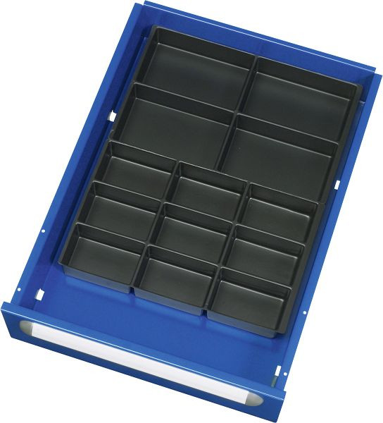 Kit de division de tiroirs RAU série E, 1x 4 et 1x 9 compartiments, 365x60-90x460 mm, E-ET-MS-2