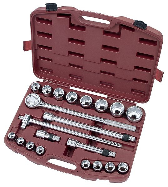 Kraftwerk PRO LINE coffret de clés à douille 3/4" 21 pièces avec cliquet réversible sans rallonge télescopique, 2056